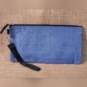 Global Girlfriend Wristlet Strap‎ Clutch Purse Purple/ Blue W Card Slots, Pocket